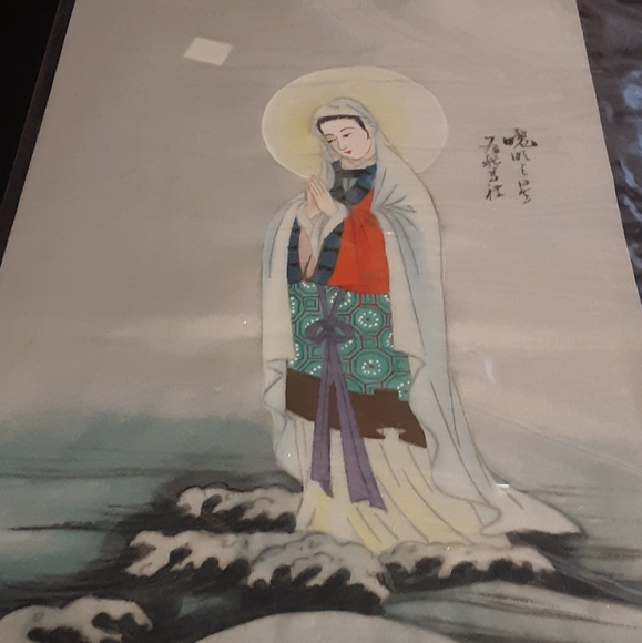 Original painting Japanese Madonna on silk - Picture 2 of 2